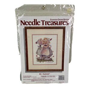 JCA Needle Treasures Counted Cross Stitch Kit "Telling Her Secret" MJ Hummel NEW